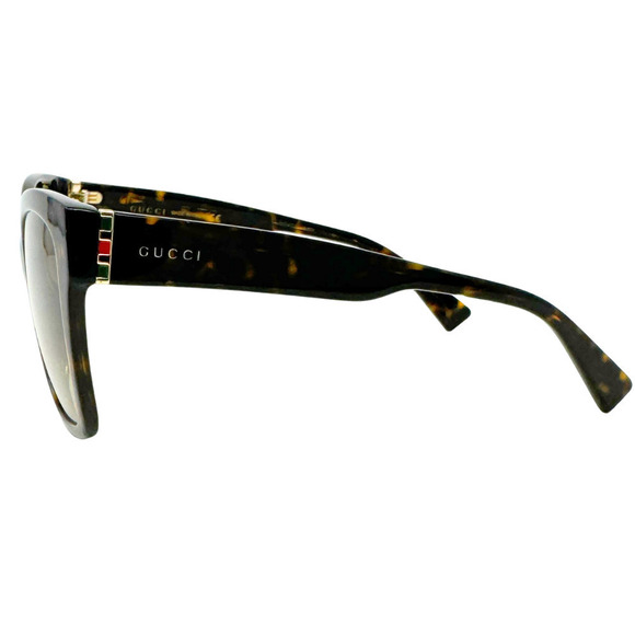 NWOT‎ Gucci LOGO Red Green Ophidia Oversize Square Sunglasses Brown Lenses - Picture 11 of 14